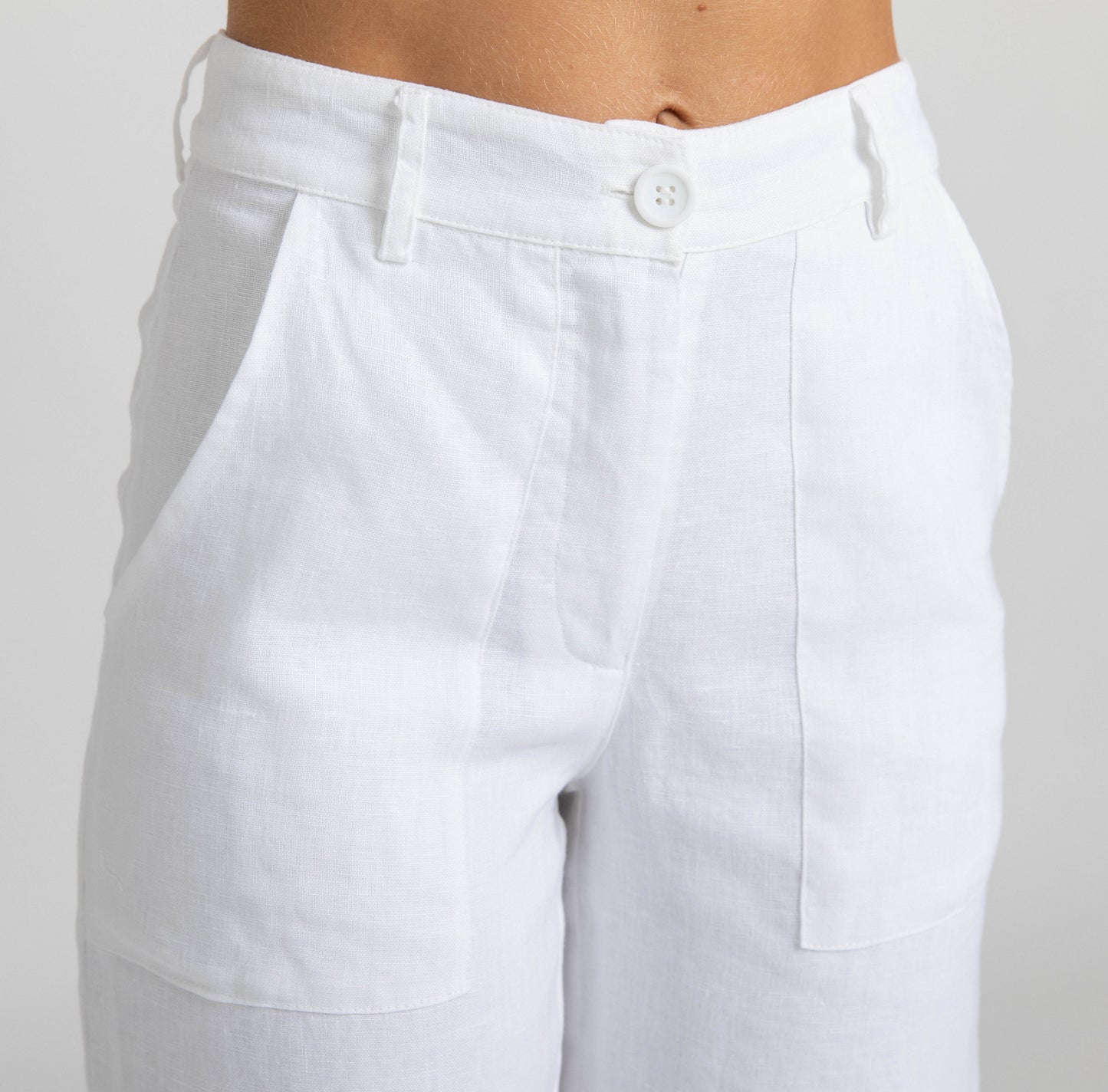 Miss Jane Wide Leg Pants White