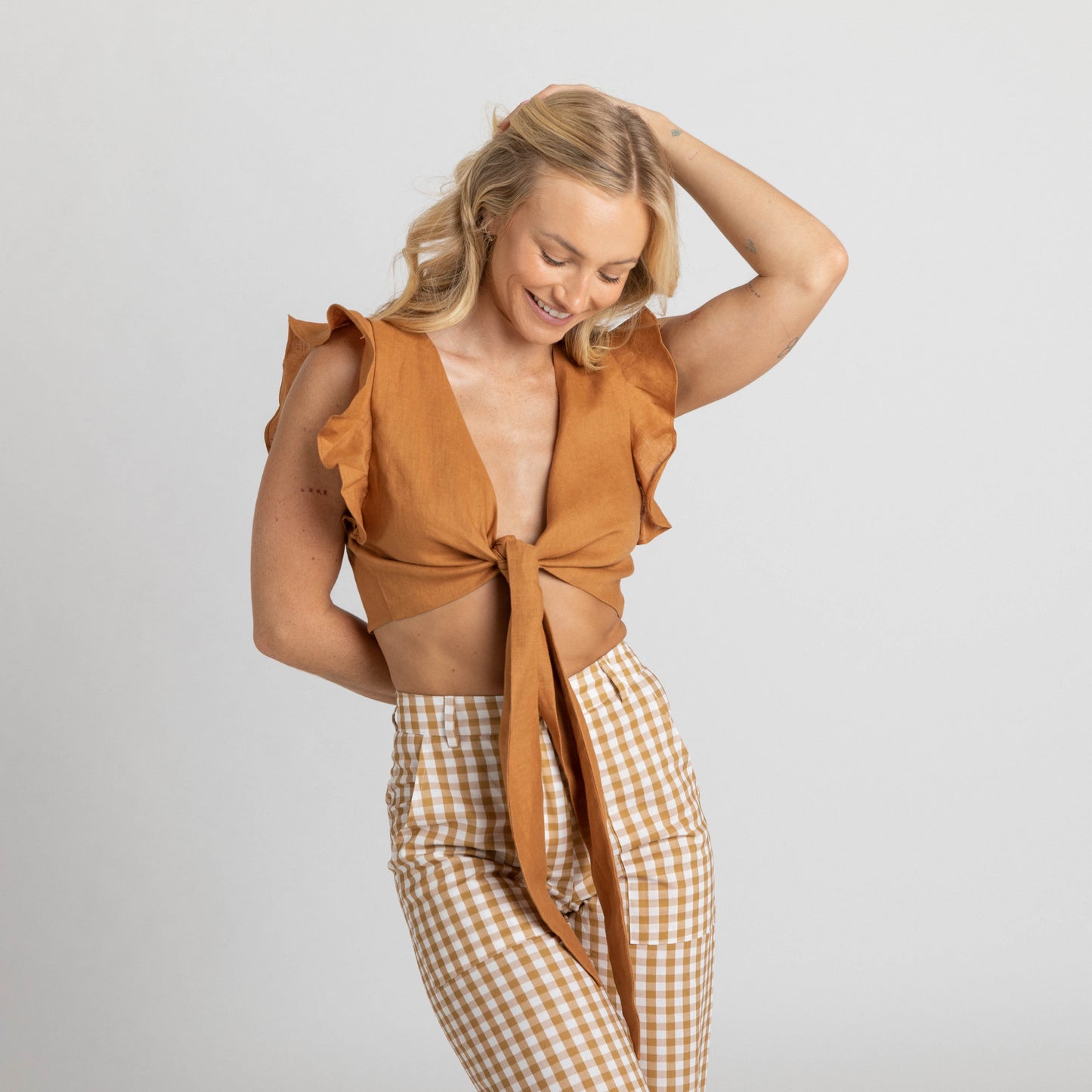 Miss Jane Mustard Crop Top