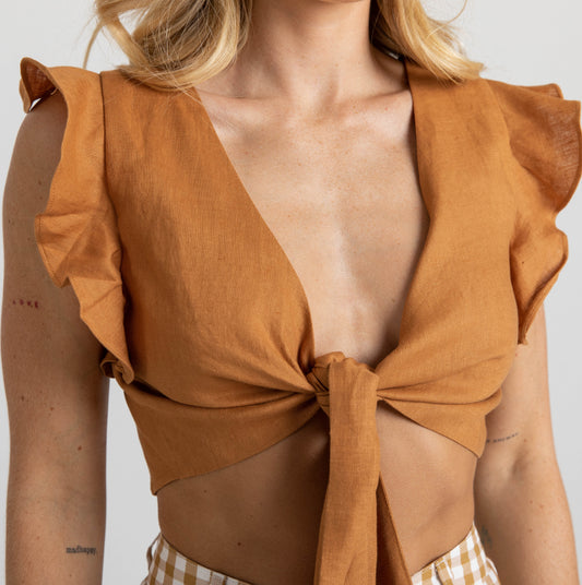Miss Jane Mustard Crop Top