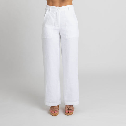 Miss Jane Wide Leg Pants White