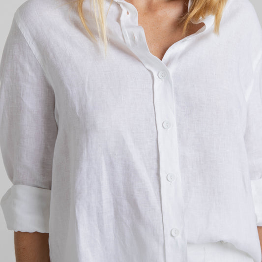 Miss Jane Long Sleeve Shirt White