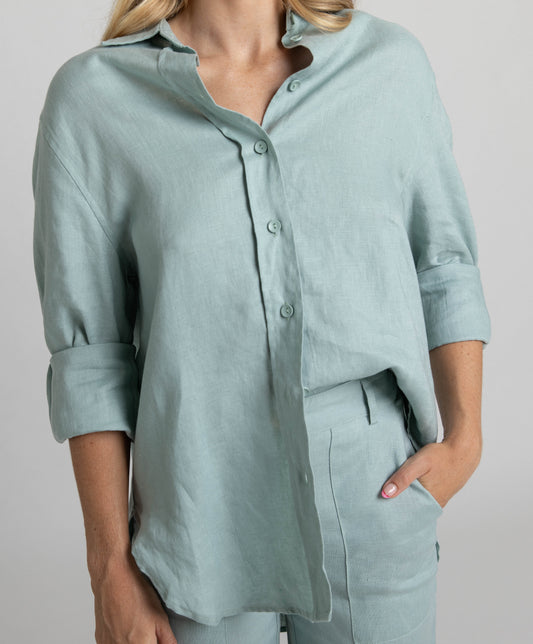 Miss Jane Long Sleeve Shirt Sage