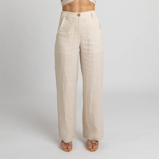 Miss Jane Wide Leg Pants Natural