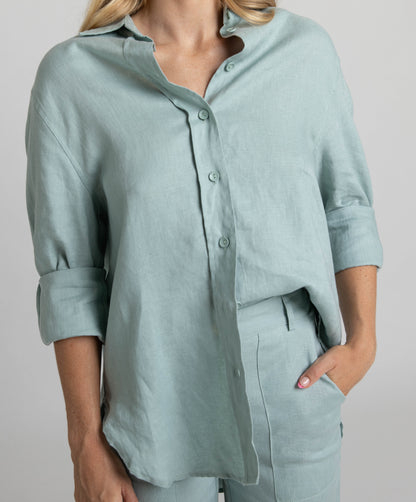 Miss Jane Long Sleeve Shirt Sage