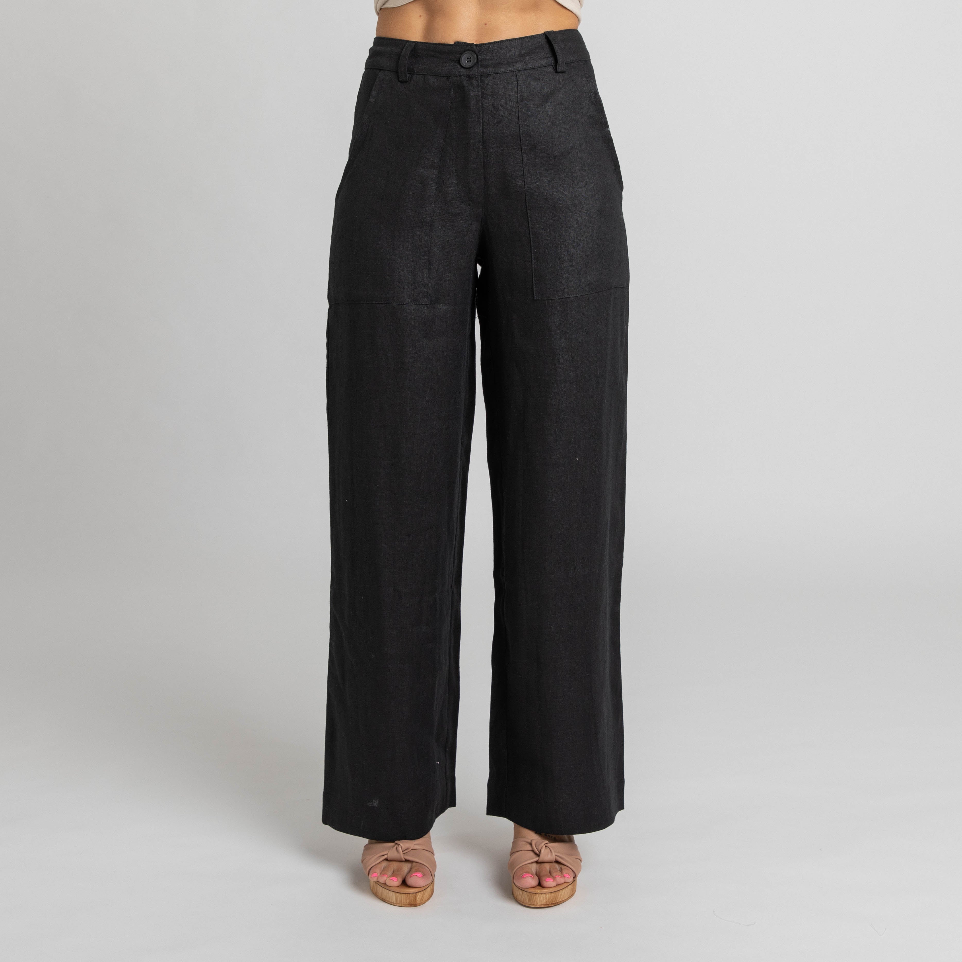 Miss Jane Wide Leg Pants Black Carra Lee Active