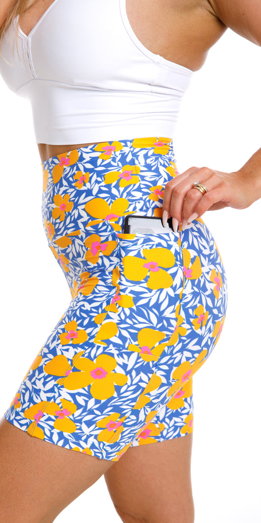 Blossom Eco Midi Shorts with Pockets