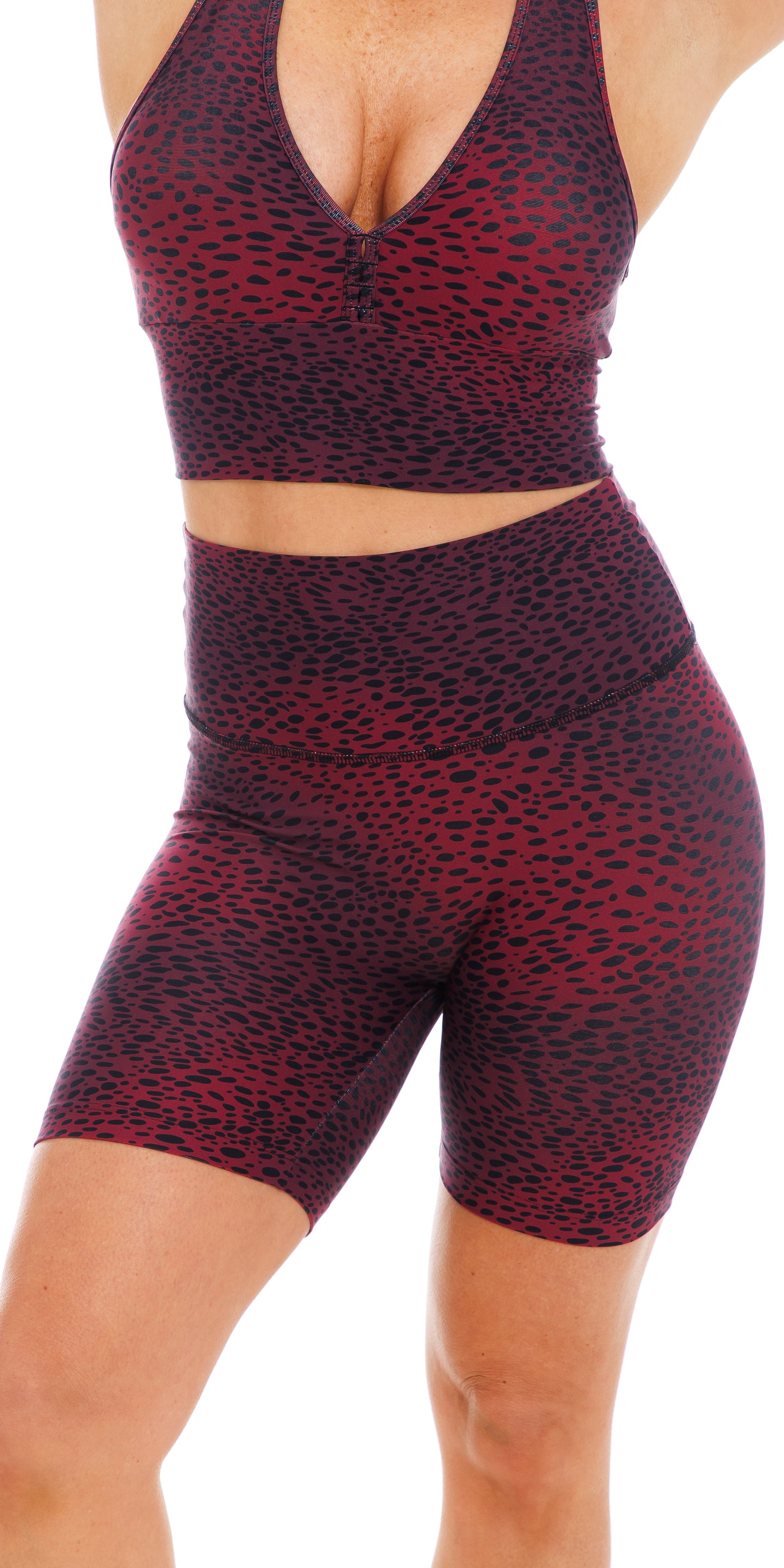 Merlot Eco Sculpt Midi Shorts