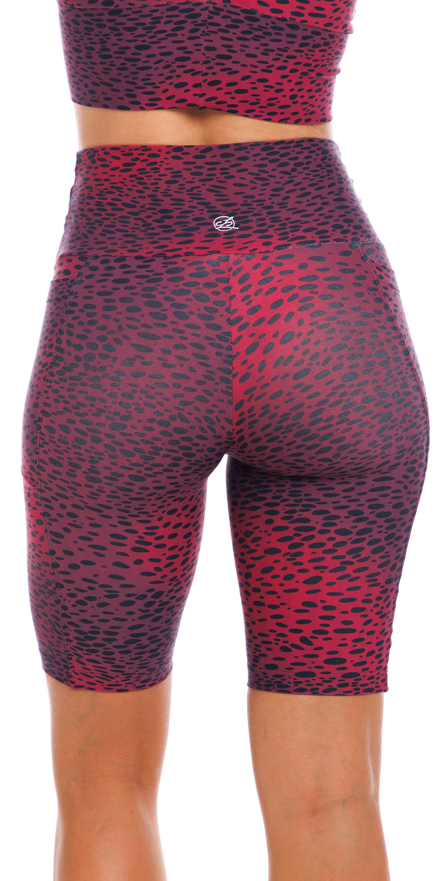 Merlot Eco Biker Shorts with Pockets