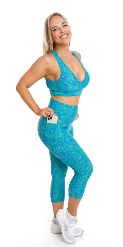 Tropicana Eco Capri Leggings with Pockets