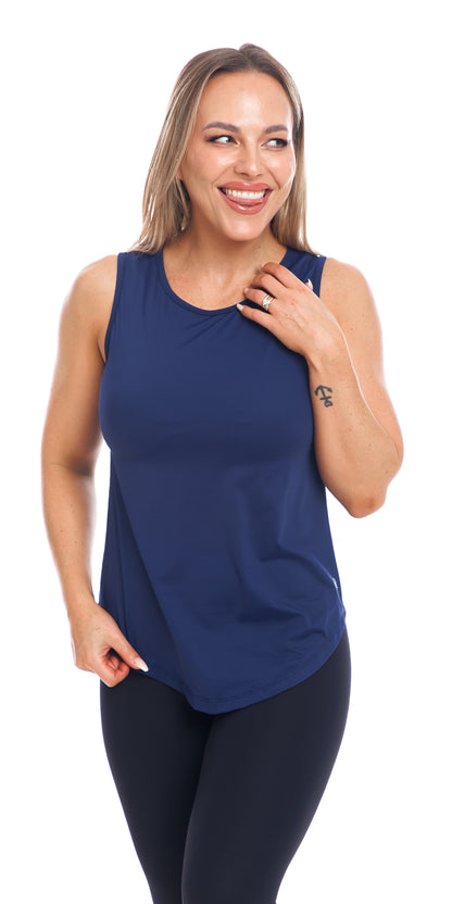 Navy Palm Beach Tank 2.0