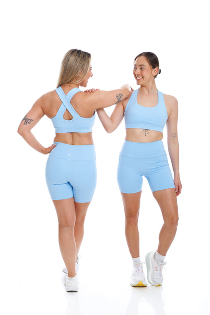 Seafoam Body Luxe Midi Shorts with Pockets