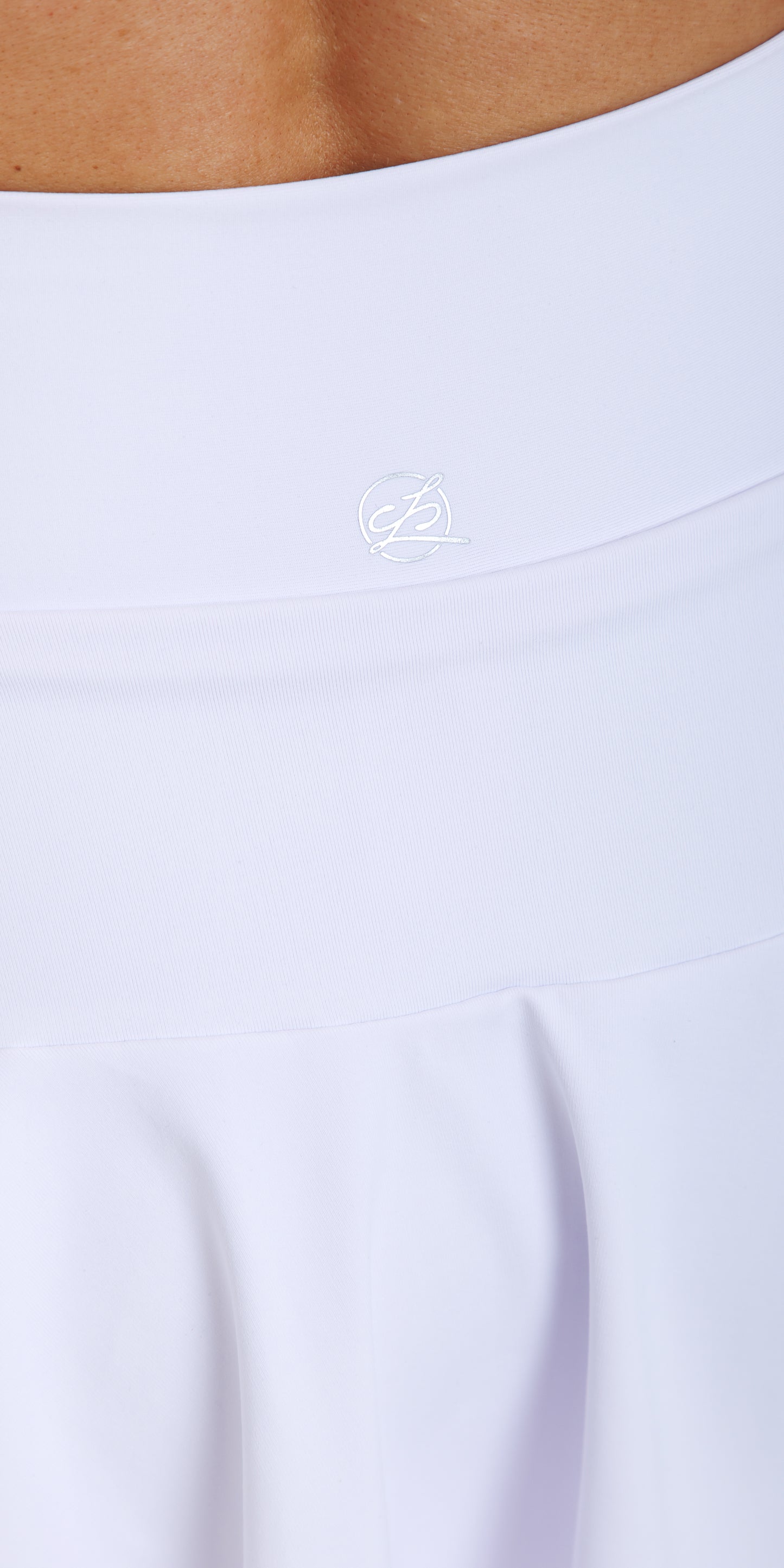 White Eco Long Skort with Pockets